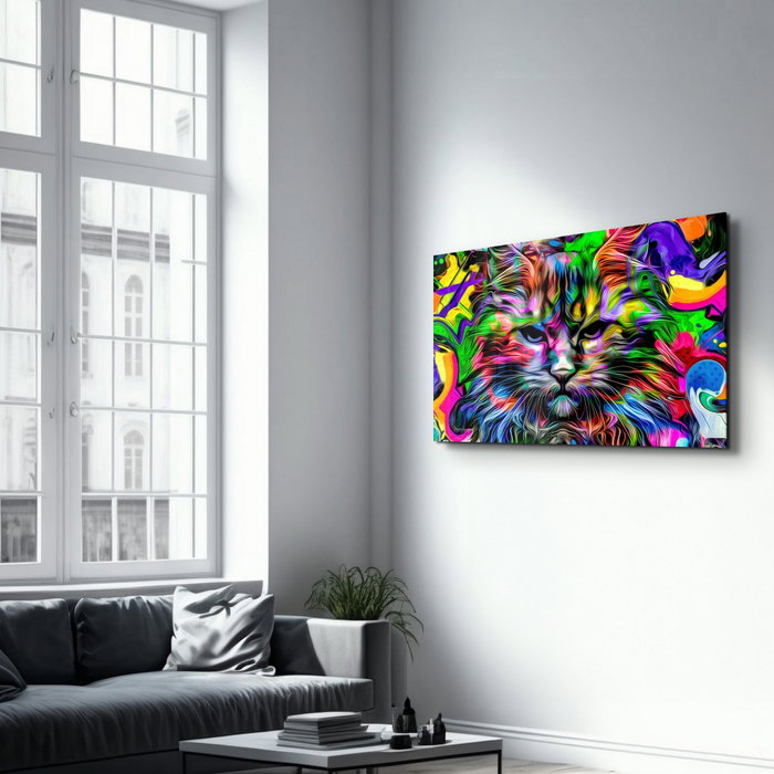 Wallity Pintura Decorativa de Vidrio Templado Multicolor 46 x 72 cm